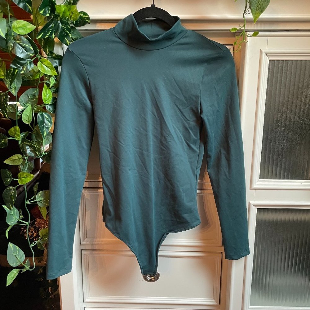 Abercrombie & Fitch Teal Mock Neck Bodysuit